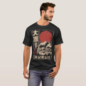 Japanse Stier Dierenriem | Red Sun Bull T-shirt (Voorkant volledig)