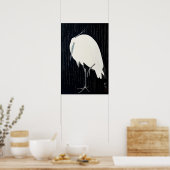 Japanse stijl Art Crane Bird Poster (Keuken)