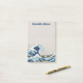 japanse stijl gepersonaliseerde grote golf post-it® notes (Op bureau)