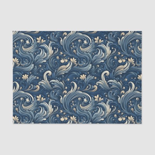 Japanse Stijl Golven bij Zee Decoupage Tissuepapier (Voorkant)