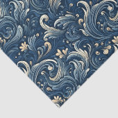 Japanse Stijl Golven bij Zee Decoupage Tissuepapier (Detail)