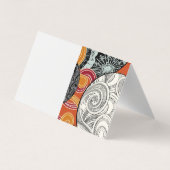 Japanse stijl Happy Xmas kaart met ballen in het r Visitekaartje (Achterkant)