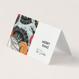 Japanse stijl Happy Xmas kaart met ballen in het r Visitekaartje