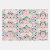 Japanse Stijl Kawaii Art 3 Verpakkende Document Bl Inpakpapier Vel (Voorkant 3)