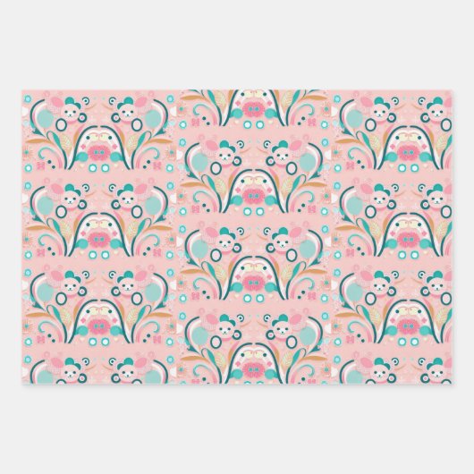 Japanse Stijl Kawaii Art 3 Verpakkende Document Bl Inpakpapier Vel (Voorkant 2)