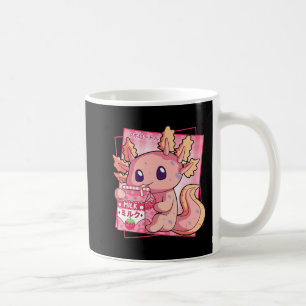 Japanse stijl Kawaii Axolotl aardbeienmelk Koffiemok