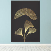 Japanse stijl lijn kunst canvas afdruk (Insitu (Houten vloer))