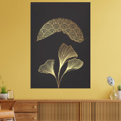 Japanse stijl lijn kunst canvas afdruk (Insitu (Woonkamer))