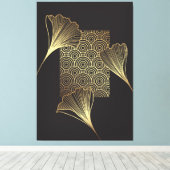 Japanse stijl lijn kunst canvas afdruk (Insitu (Houten vloer))