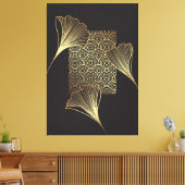 Japanse stijl lijn kunst canvas afdruk (Insitu (Woonkamer))