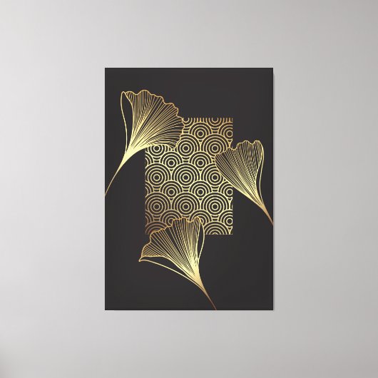 Japanse stijl lijn kunst canvas afdruk (Voorkant)
