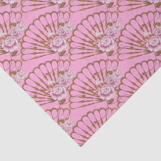 Japanse stijl plezier en rozen roze tissuepapier (Detail)