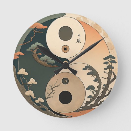 Japanse stijl ronde klok (Voorkant)