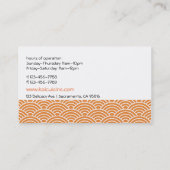 Japanse stijl Sake Bar Sushi Restaurant Chef Visitekaartje (Achterkant)