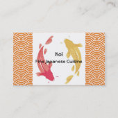 Japanse stijl Sake Bar Sushi Restaurant Chef Visitekaartje (Voorkant)