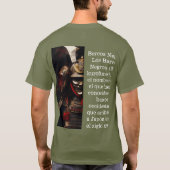 Japanse Stijl Samurai Warrior Shogun T-shirt (Achterkant)