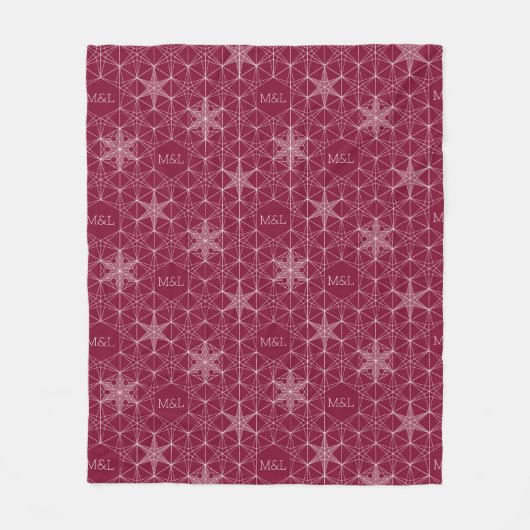 Japanse stijl Snowflake Fleece Deken (Voorkant)