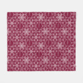 Japanse stijl Snowflake Fleece Deken (Voorkant (Horizontaal))