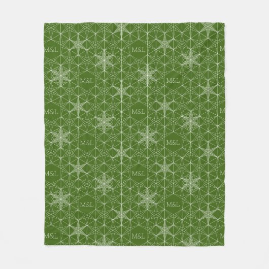 Japanse stijl Snowflake Fleece Deken (Voorkant)