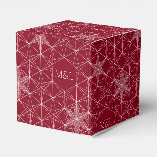 Japanse stijl Snowflake Wedding Bedankdoosjes (Achterkant)