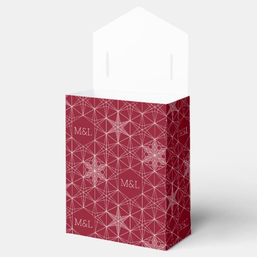 Japanse stijl Snowflake Wedding Bedankdoosjes (Geopend)