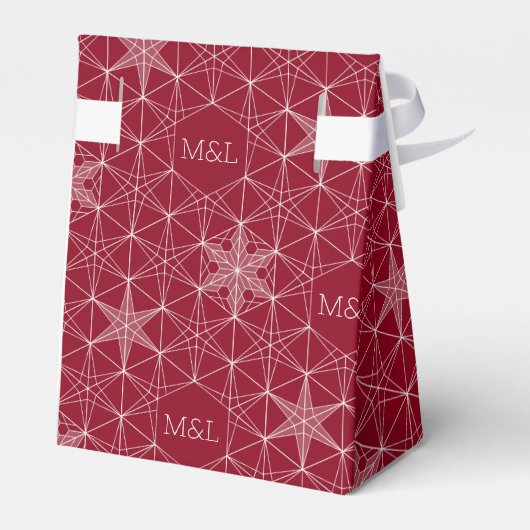 Japanse stijl Snowflake Wedding Bedankdoosjes (Achterkant)