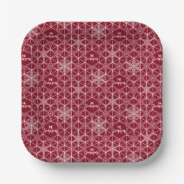 Japanse stijl Snowflake Wedding Papieren Bordje