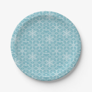 Japanse stijl Snowflake Wedding Papieren Bordje