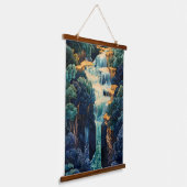 Japanse stijl waterval hangend wandkleed (Gebogen)