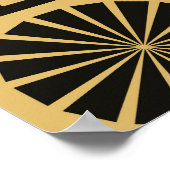 Japanse stijl, zwart goud naadloze patronen. poster (Hoek)