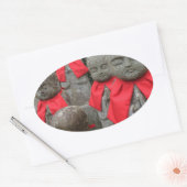 Japanse stijlbeschermer van kinderen Japan Ovale Sticker (Envelop)