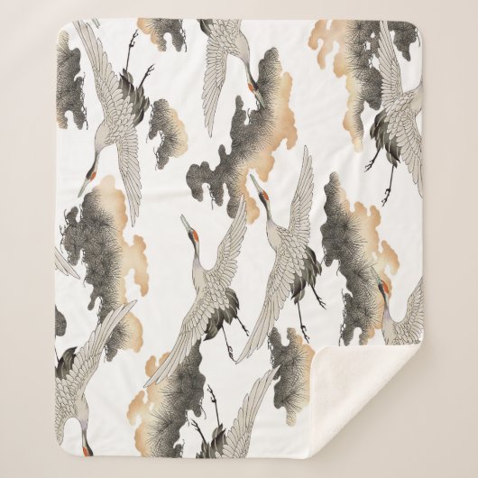 Japanse stijlkraan: elegant ontwerp. sherpa deken (Voorkant)