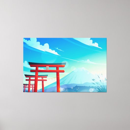 Japanse stijlkunst canvas afdruk (Voorkant)