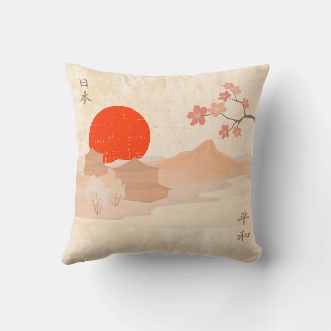 Japanse stijlkunst kussen (Achterkant)