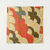 Japanse stijlschalen golven naadloos patroon in wandkleed (Voorkant (horizontaal))