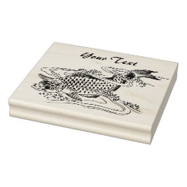  Japanse stijlvangst Tekening met tekst Rubberstempel