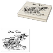  Japanse stijlvangst Tekening met tekst Rubberstempel (Gestempeld)