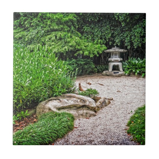 Japanse Stone Lantern Tegeltje (Voorkant)