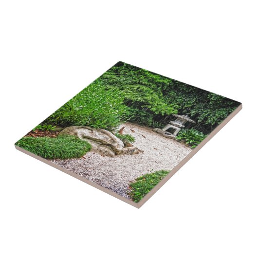 Japanse Stone Lantern Tegeltje (Zijkant)