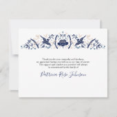 Japanse Stork Blue Funeral Memorial Bedankt (Voorkant)