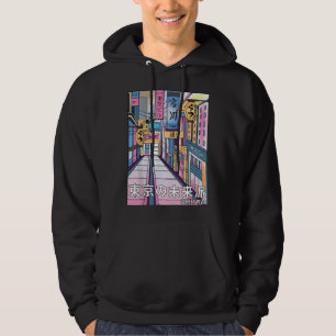 Japanse Straat Cyberpunk Tokio Streetwear Esthetie Hoodie