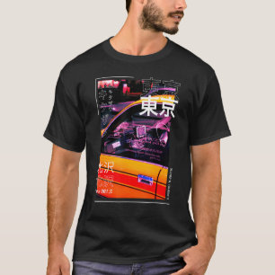 Japanse Streetslijmerrek Vibes esthetische Tokyo C T-shirt