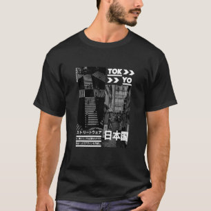 Japanse Streetslijmerretro Aesthetische grafische T-shirt