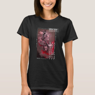 Japanse Streetwear Cherry Blossom Woodblock Aesth T-shirt