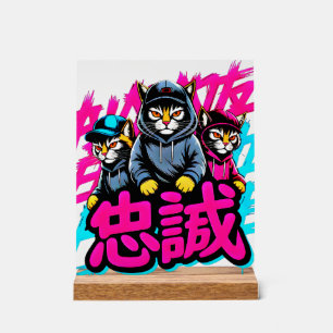 Japanse Streetwear Kat - Voor Slaapkamers & Game R Acryl Bord