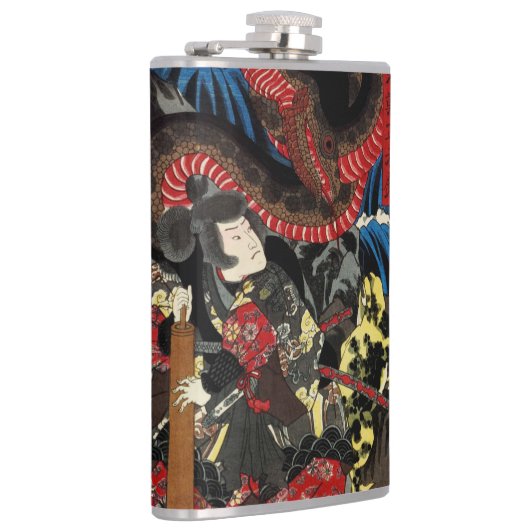 Japanse strijder tegen de reuzenslang heupfles (Rechts)