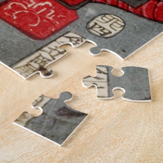 Japanse strijder tegen de reuzenslang legpuzzel (Zijkant)