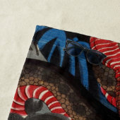 Japanse strijder tegen de reuzenslang strandlaken (In situ)