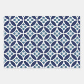 Japanse STROMEN EN ZWEEKWEEKSTALEN, wit en blauw Inpakpapier Vel (Voorkant)