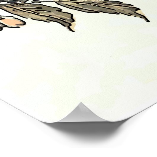 Japanse Style Woodpecker Poster (Hoek)